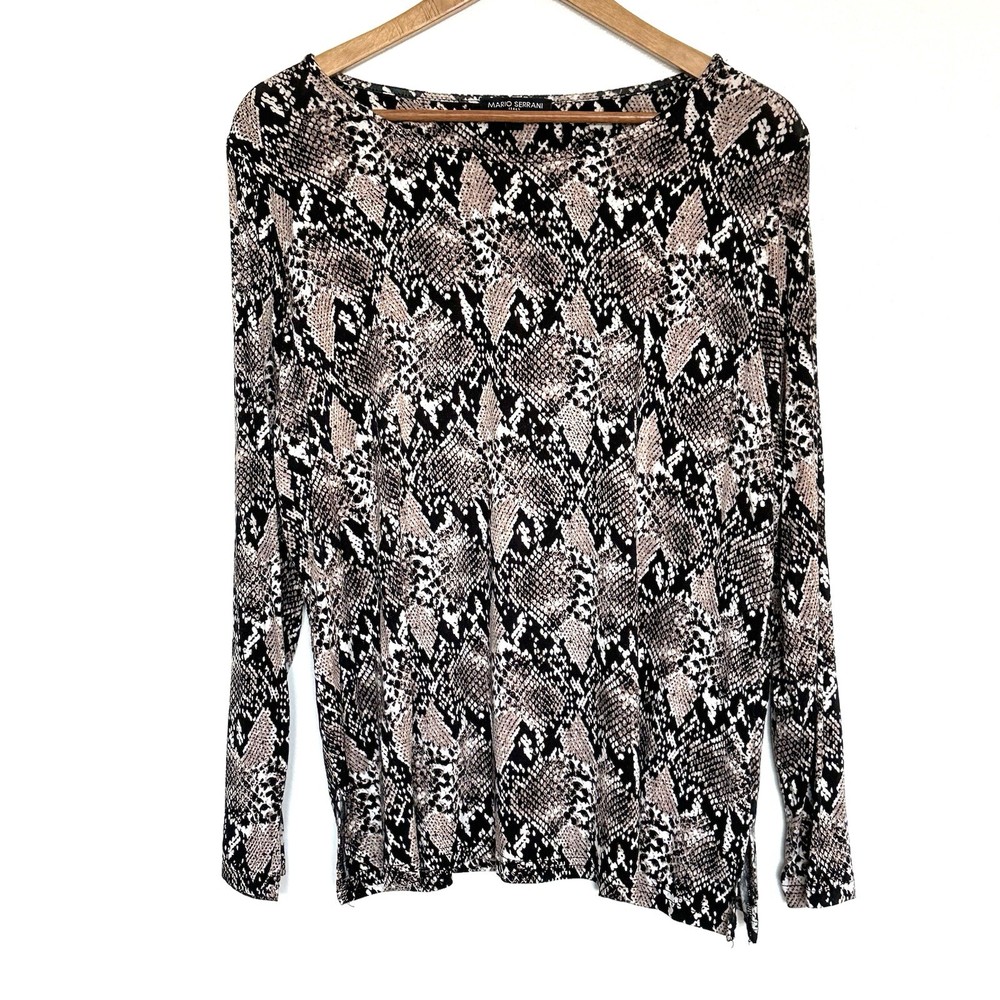 Mario Serrani Women’s Shirt XL Long Sleeve Pullover Round Neck Lightweight Top