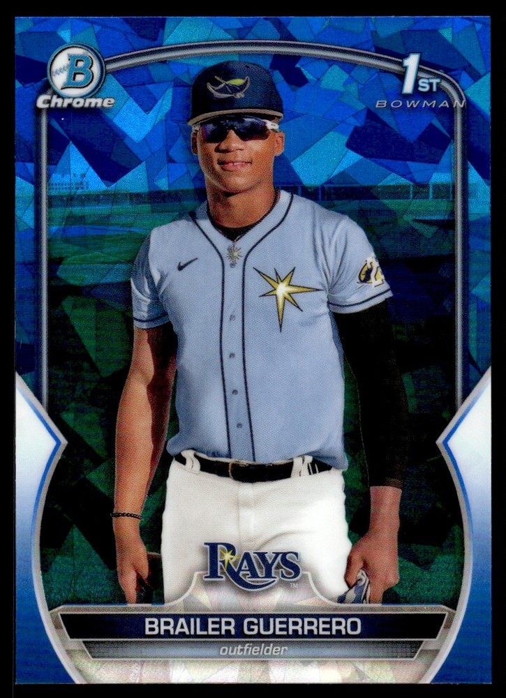 2023 Bowman Chrome Prospects Blue Sapphire Brailer Guerrero Tampa Bay Rays