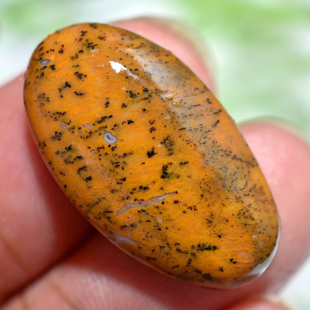 Natural Dendrite Opal Loose Cabs, Oval Shape Gemstone for Jewelry