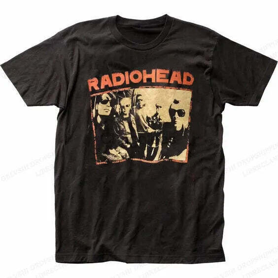 Vintage Radiohead T shirt Men Fashion T-shirt Cotton Tshirt Boy Tees