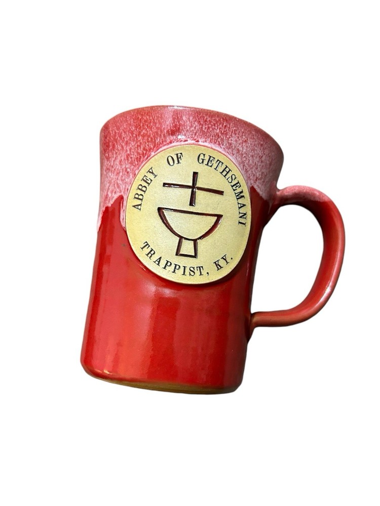 Deneen Pottery Abbey Of Gethsemani Souvenir Red Coffee Mug Made in USA  2023