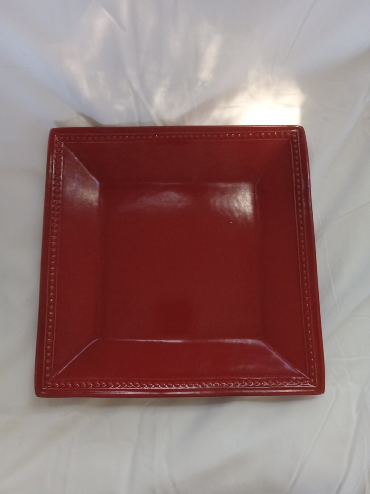 Pier 1 SPICE ROUTE PAPRIKA Square Dinner plate, 10 1/2