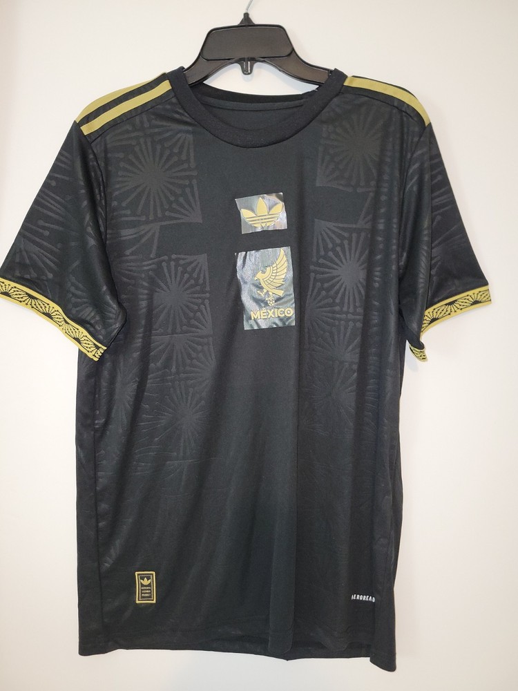 Adidas Aeroready Mexico Soccer 2025 Gold Cup Black Jersey Men's Size Large  NWT