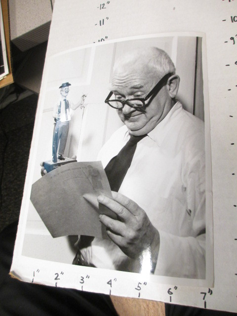 1960s NBC TV studio photo Jack Paar Tonight Show Cliff Arquette as Charley Weaver  