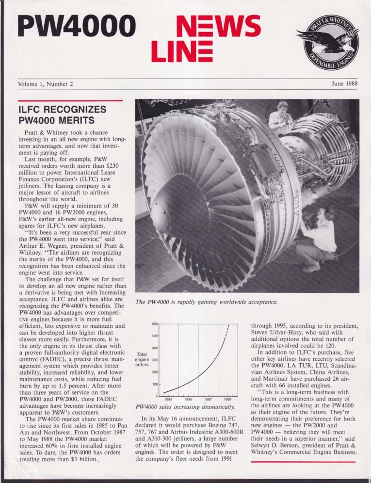 Pratt & Whitney PW4000 NEWSLINE 6 1988 ILFC Recognition Boeing 747-400