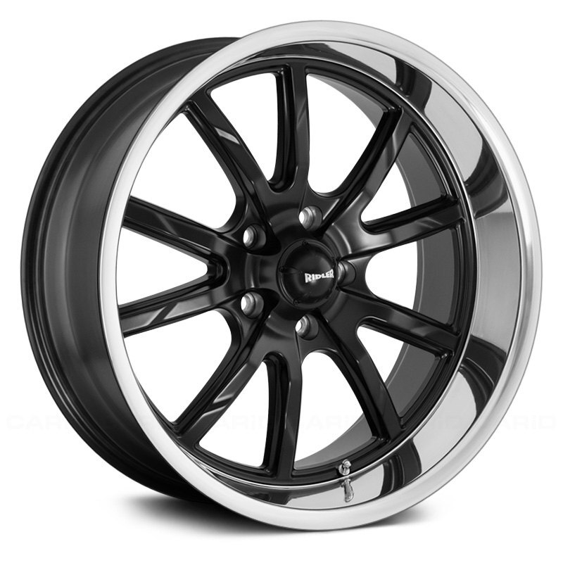 18x8 Ridler 650 Black Rims 5x114.3 Bolt Pattern Set of 4