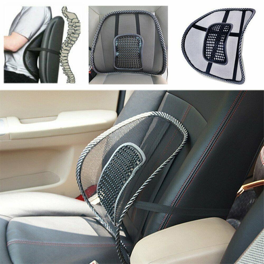 2Pcs Mesh Backrest Waist Support Car Seat Cushion Truck Lumbar Support Universal