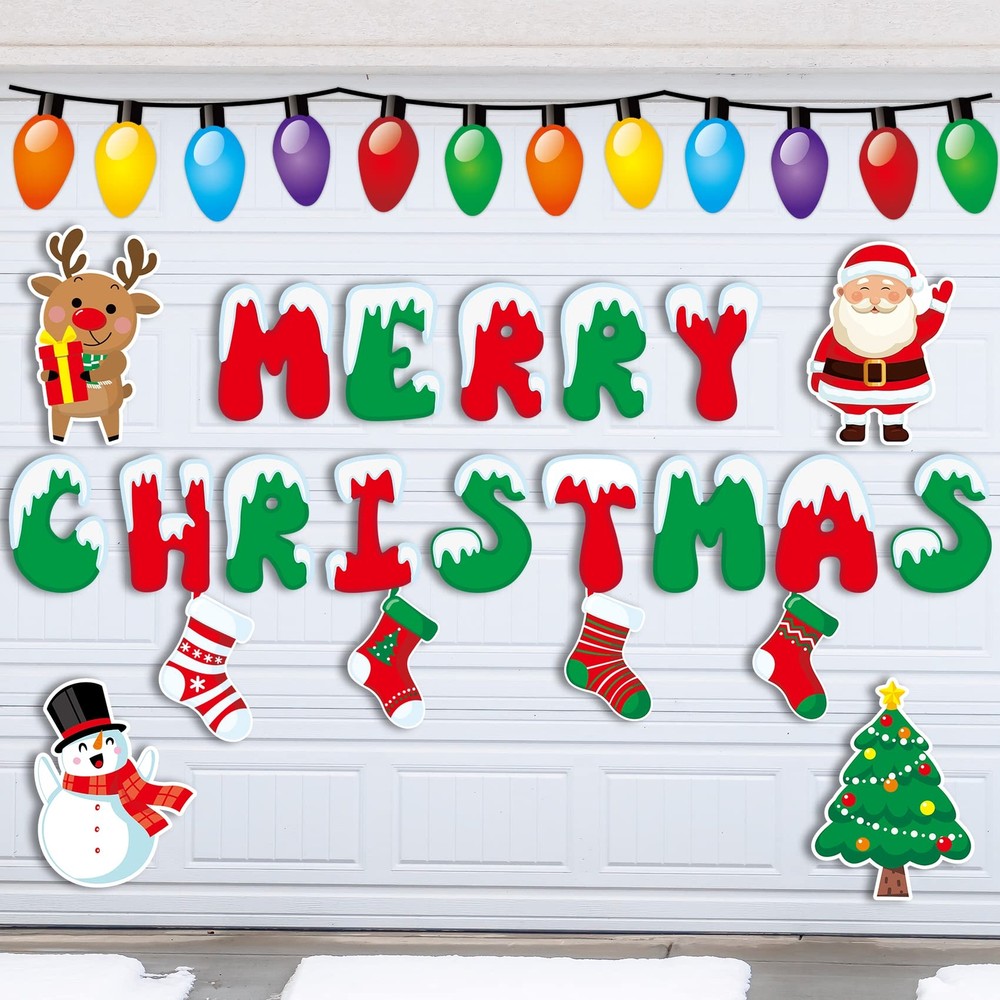 Christmas Garage Door Magnets Decorations 38 PCS Christmas Magnets for Refrig...