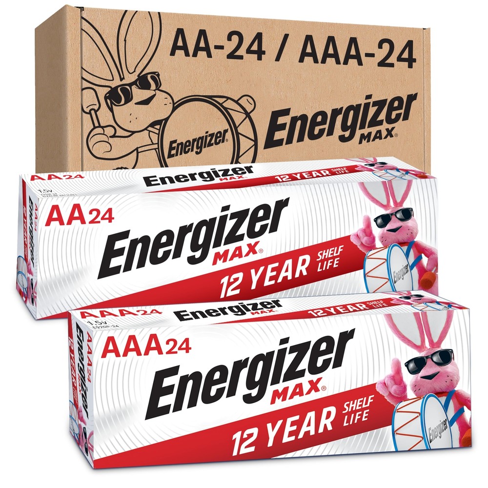 AA Batteries and AAA Batteries 24 Max Double A Batteries and 24 Max Triple A ...