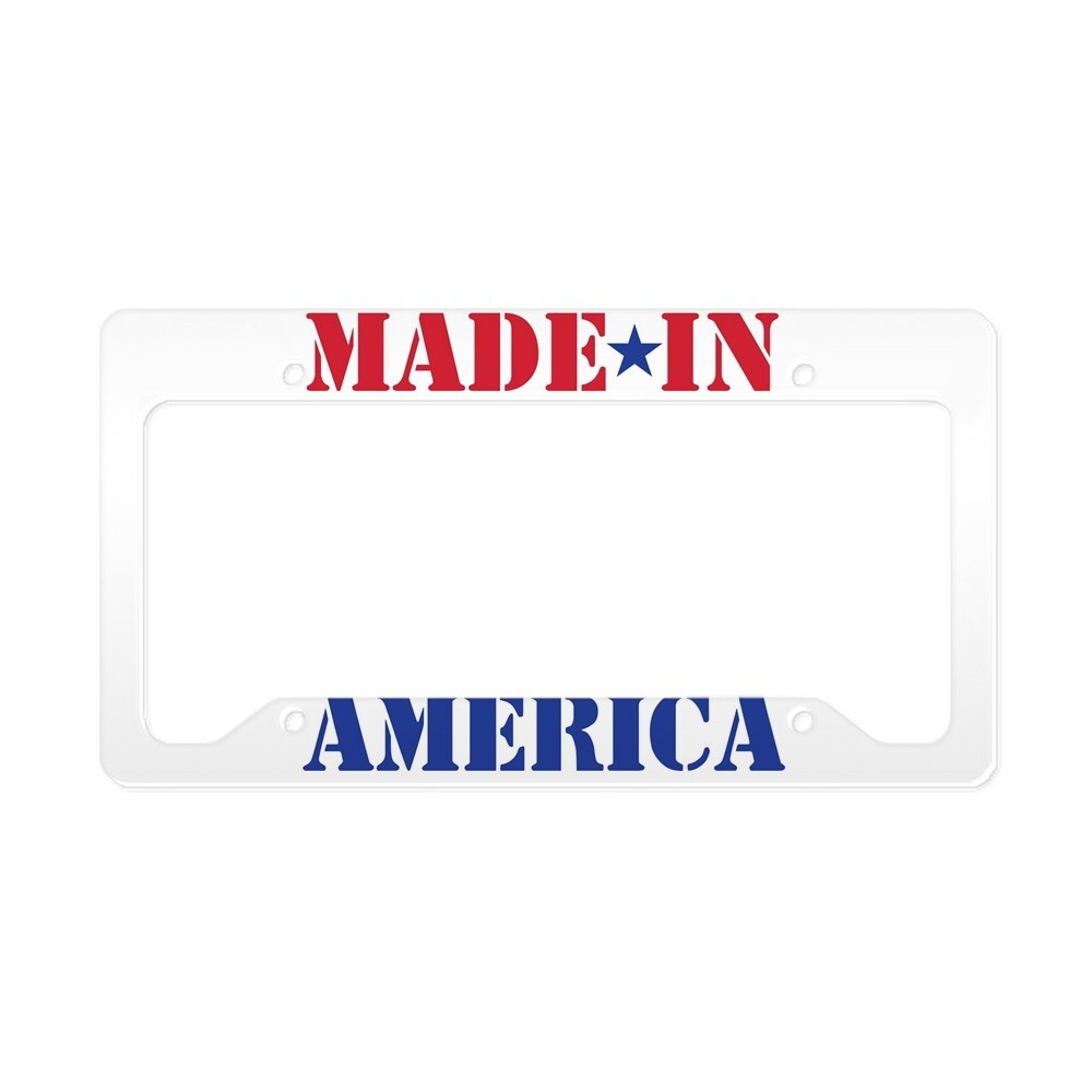 CafePress Made In America License Plate Holder License Frame (1551130086)