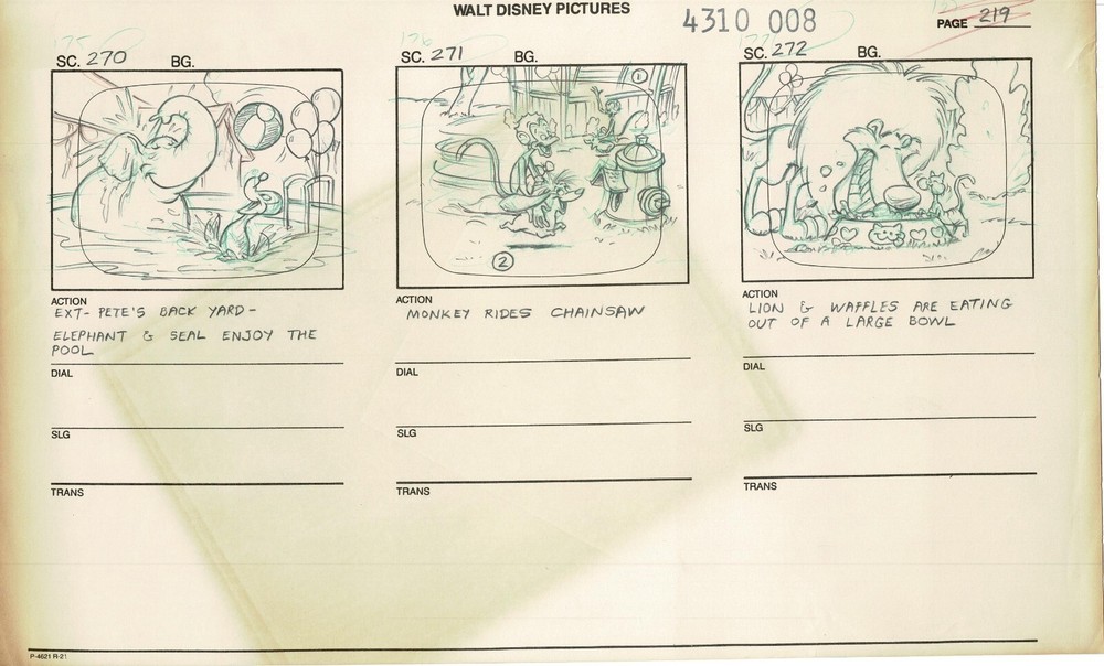 GOOF TROOP Disney Production Animation Drawing from Animators Estate anime 1443