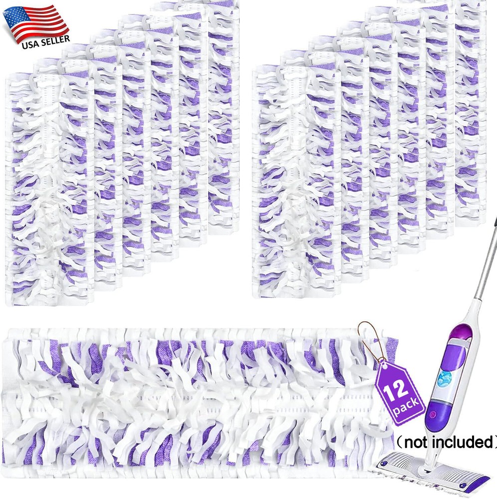 Disposable Power Mop Multi-Surface Mopping Pad Refills, 12 Count Mop Heads NEW