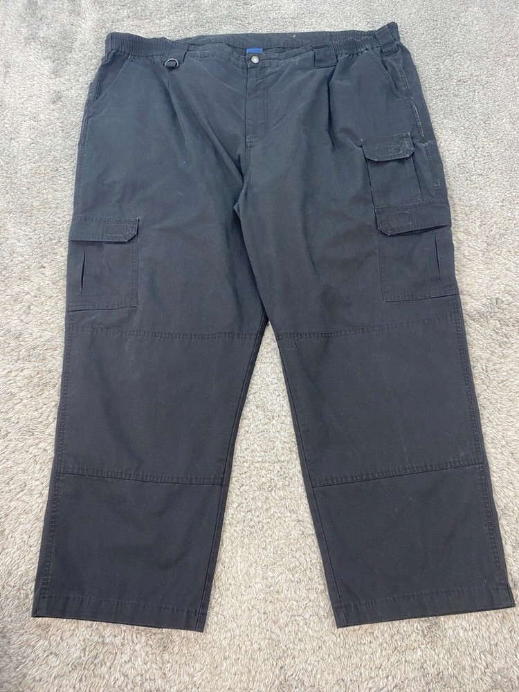 Propper Tactical Cargo Pants Mens 54x37.5 Black Ripstop Double Knee Utility Hike
