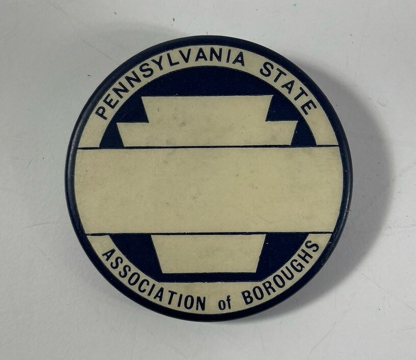 Pennsylvania State Association of Boroughs Vintage Keystone Shield Pin 2 1/8”
