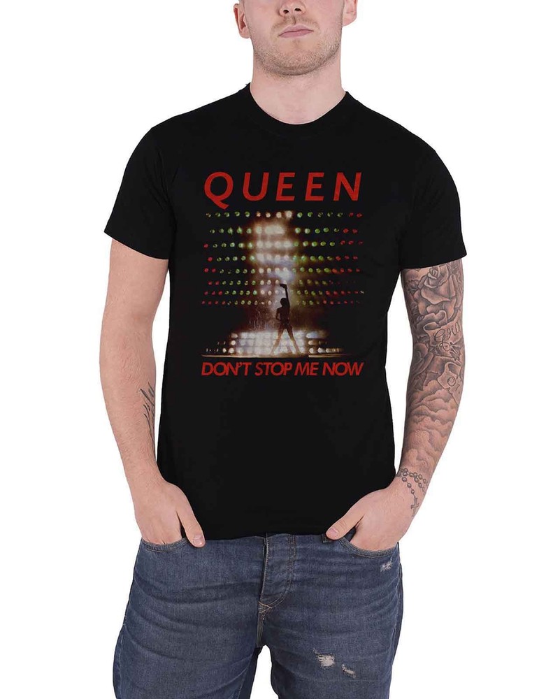 Queen Dont Stop Me Now Band Logo Freddie Mercury Official Black T-Shirt
