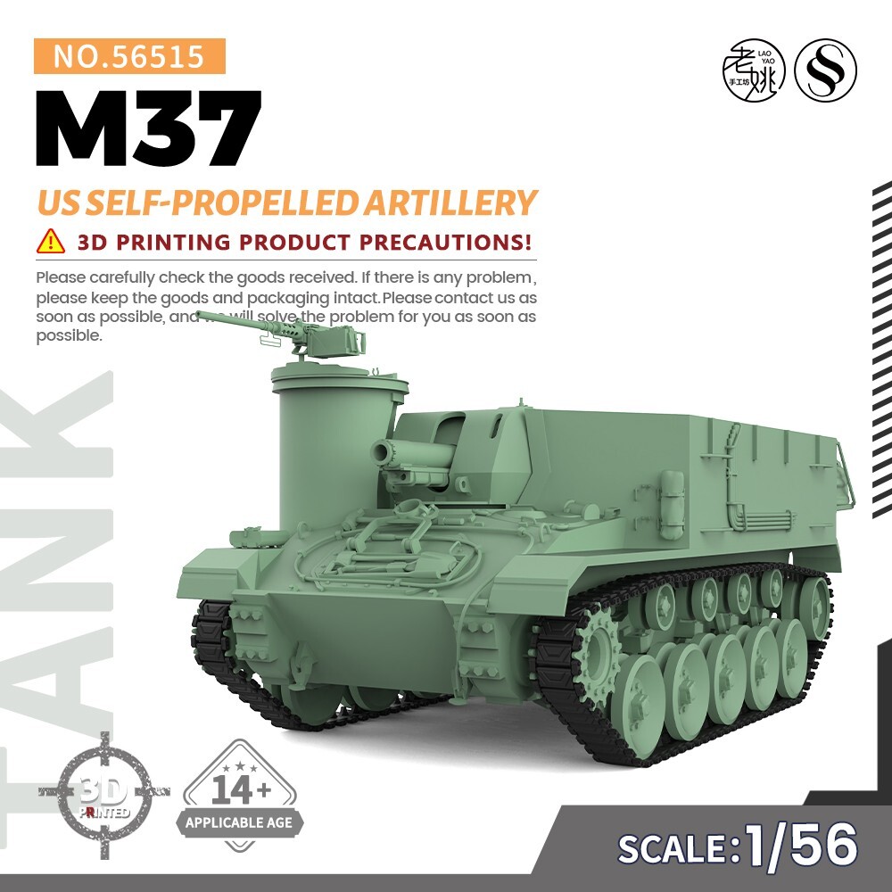 28mm 1/56 Military Model Kit US M37 Self-propelled Artillery