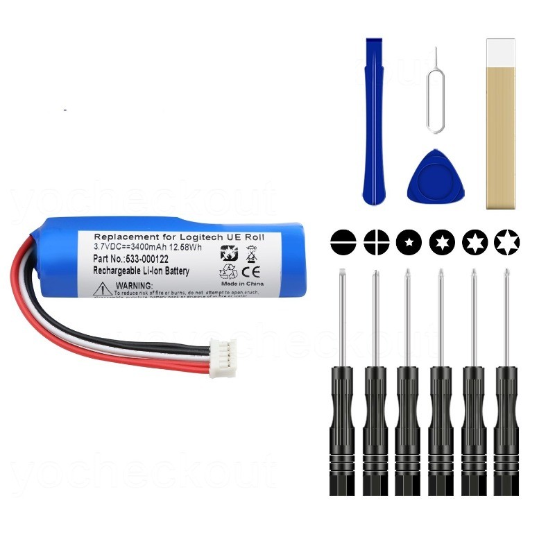 533-000122 Battery For Logitech UE ROLL, UE Roll 1, UE ROLL 2, UE Roll Ears Boom
