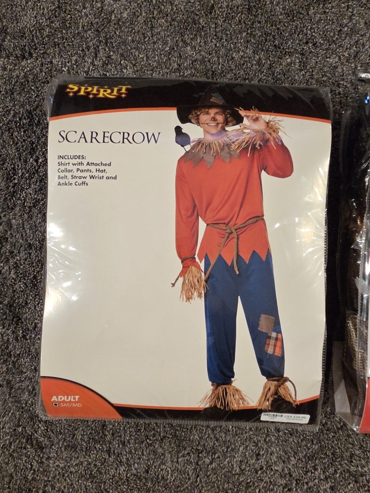 Scarecrow Halloween Costume for Adults - Multi-Color Men's S/M