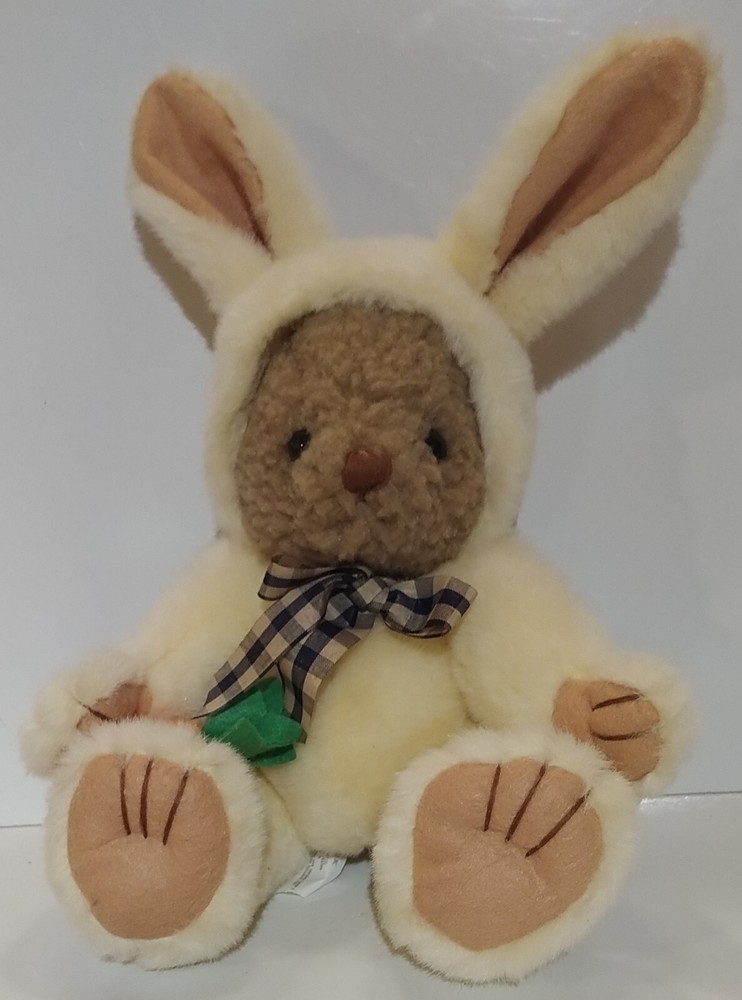 Brown Teddy Bear in Bunny Costume Plush Stuffed Animal by ABC Distributing-image