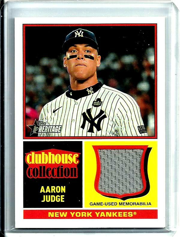 Aaron Judge 2025 Topps Heritage Clubhouse Collection Gray Relic CCR-AJ Yankees-image