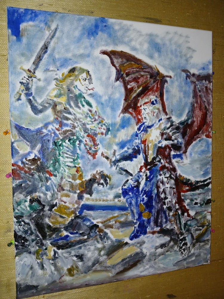 Trump And Kamala painting on canvas original