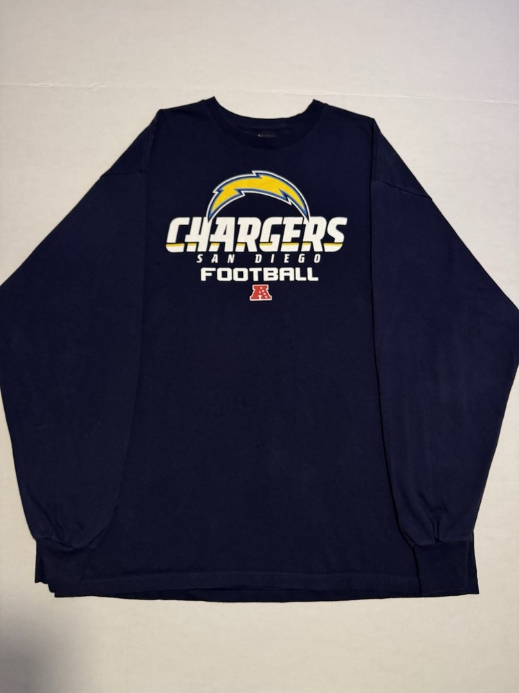 San Diego Chargers Long Sleeve Shirt Mens XL NFL Team Apparel Navy Football