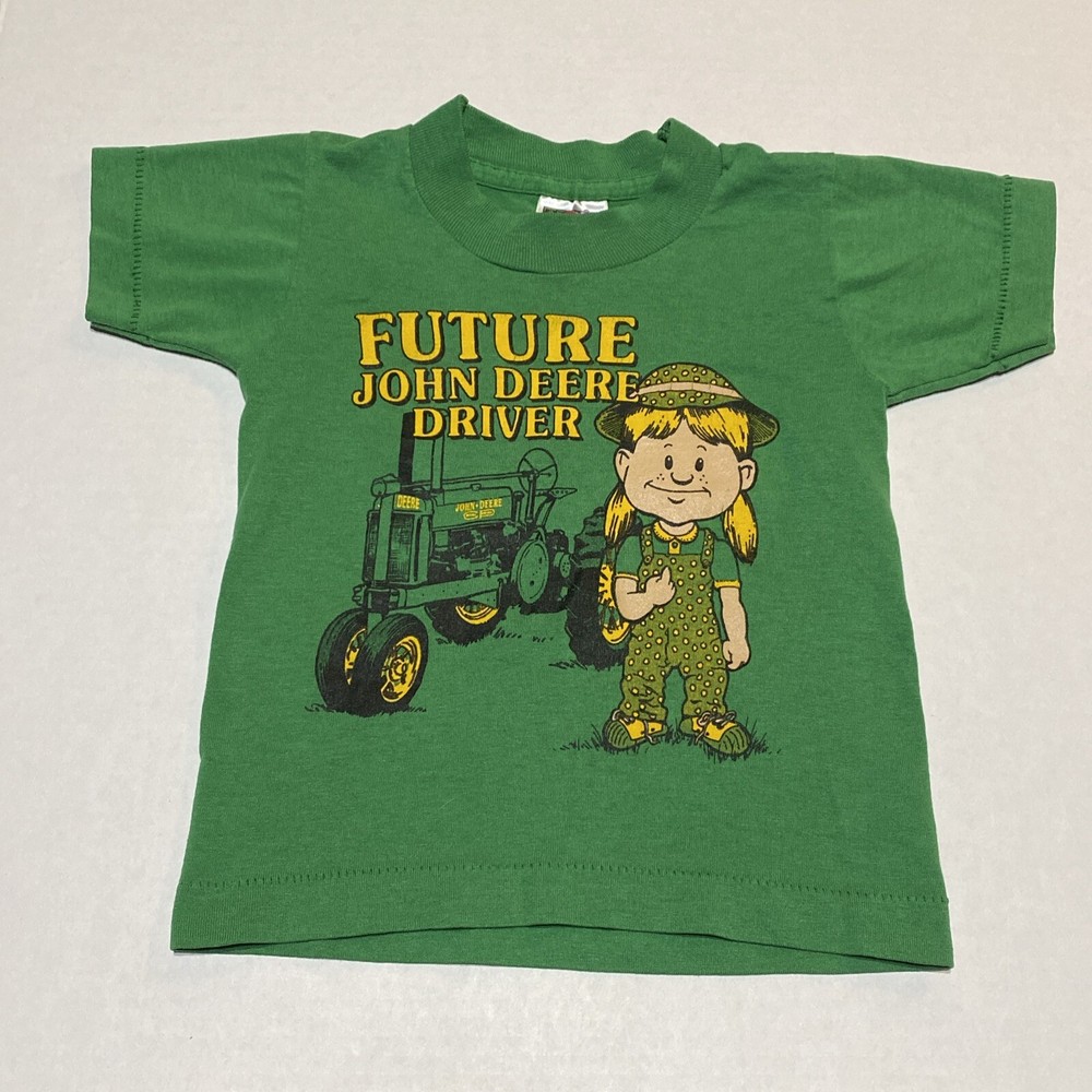 VTG 80s JOHN DEERE TRACTOR T Shirt Future John Deere Driver Single Stitch Sz 2-4