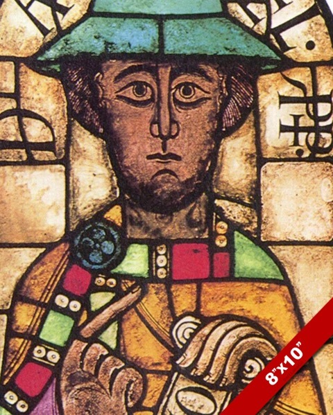 Stained Glass Prophet Daniel Bible Art Real Canvas Print