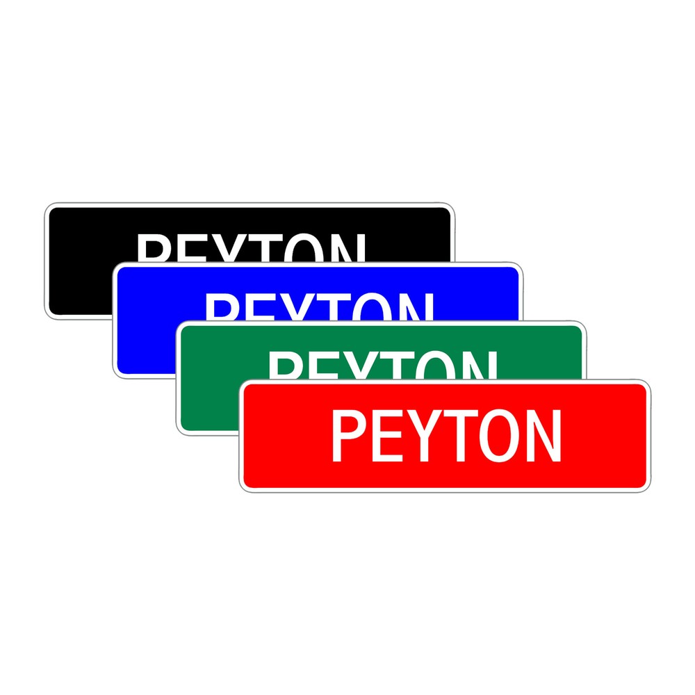 Peyton Street Sign Room Home Wall Décor Children's Name Gift Aluminum Metal Sign