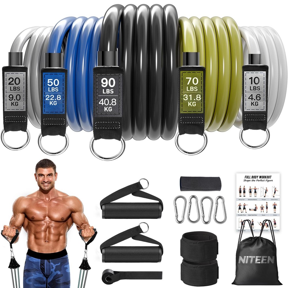 Heavy Resistance Bands for Working Out 240lbs, Resistance Bands with Handles ...