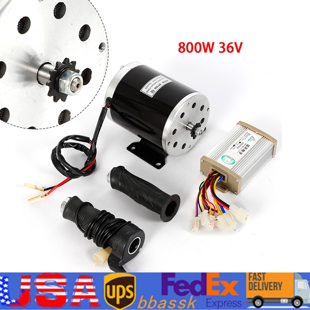 36V 800W Brush Motor Kit Speed Controller Pedal for Electric ATV e Bike Go Kart