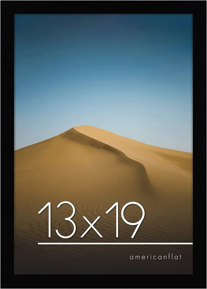 Americanflat 13x19 Picture Frame in Black - Composite Wood with Shatter