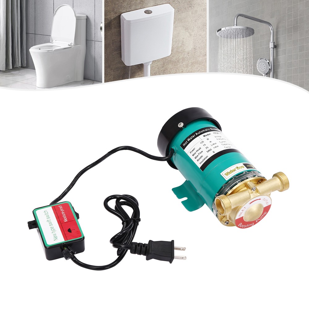 115V 120W Household Shower Booster Pump Automatic Boost Water Pressure Pump IP45
