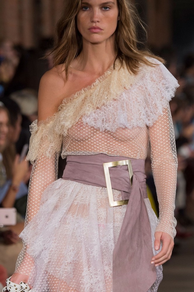 Luna Bijl Posing With Mesh Transparency 8x10 Picture Celebrity Print