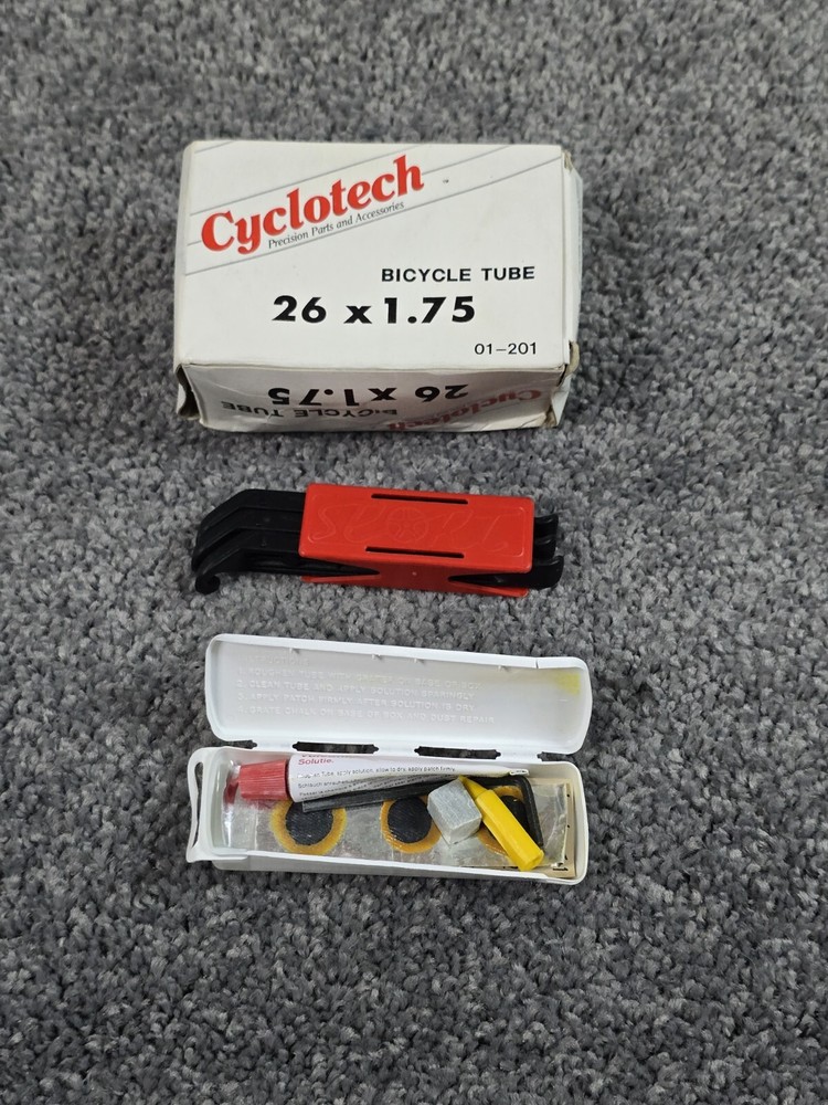 Rare Vintage 1980s Bicycle Tire Repair Kit Cyclotech Service Cycle Supply