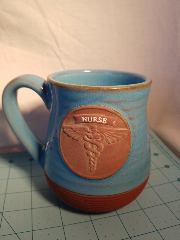 Abby Gift Brand: Large Blue & Brown Pottery 