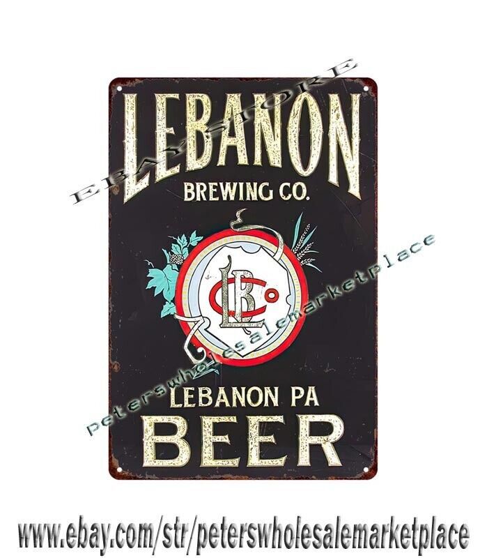 Lebanon Brewing beer metal tin sign for garage shop home kitchen decor