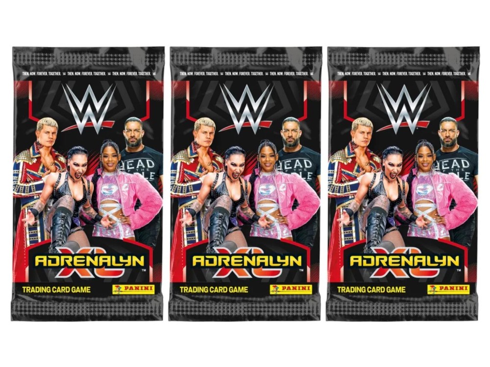 Lot of (3) 2024 Panini WWE Adrenalyn XL Factory Sealed Booster Packs