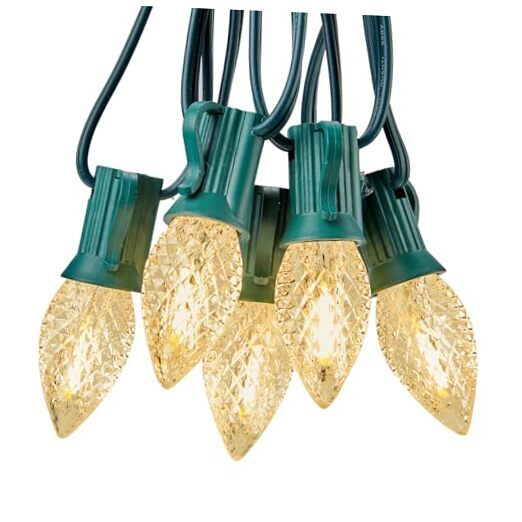 C7 LED Christmas Lights Outdoor Christmas String Lights with 100FT Warm White