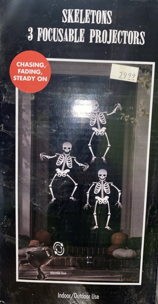 Spooky LED Skeleton Yard Light Projector for Halloween Outdoor Decor