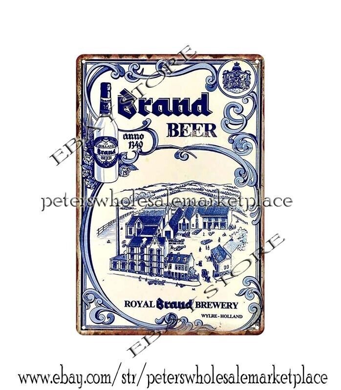 Vintage Metal Beer Pub Bar Tin Sign Retro Rustic Wall Decor