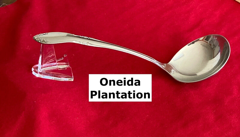 Oneida Custom PLANTATION 7-inch Stainless Steel Flatware Ladle