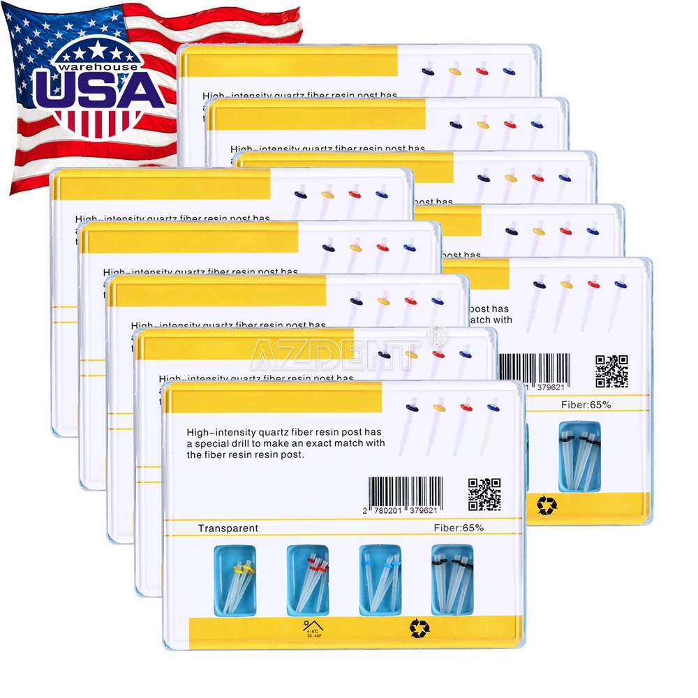 AZ Dental Endodontic Fiber Post Resin High-intensity Screw Thread Glass&Drills