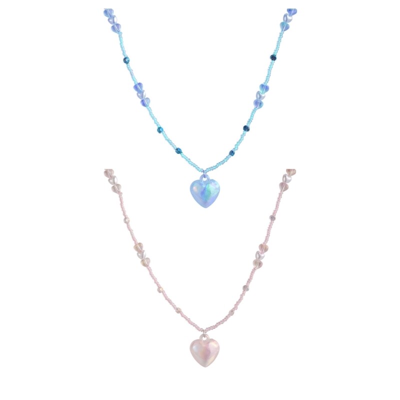 Heart Clavicle Chain Heart Pendant Necklaces Fashion Accessories for Women Teens