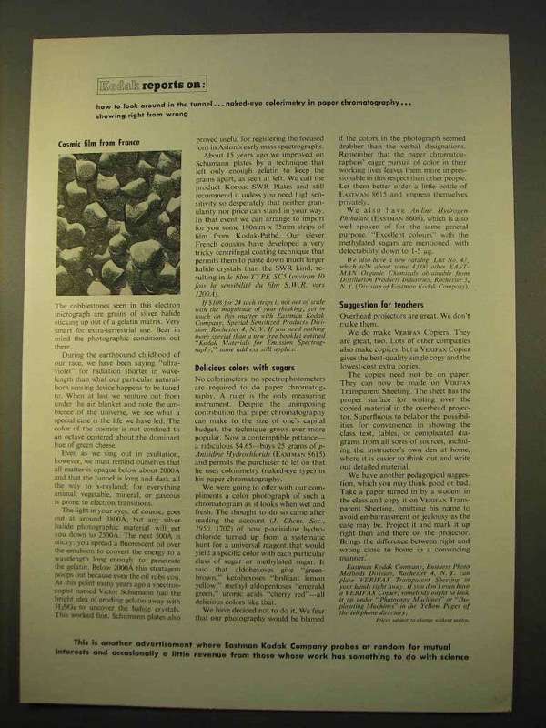 1963 Kodak Photography Ad - Exploring Life Inside The Tunnel