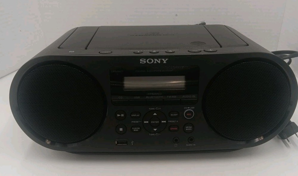 Sony ZS-RS60BT Bluetooth CD Boombox with NFC AM FM USB Aux Input