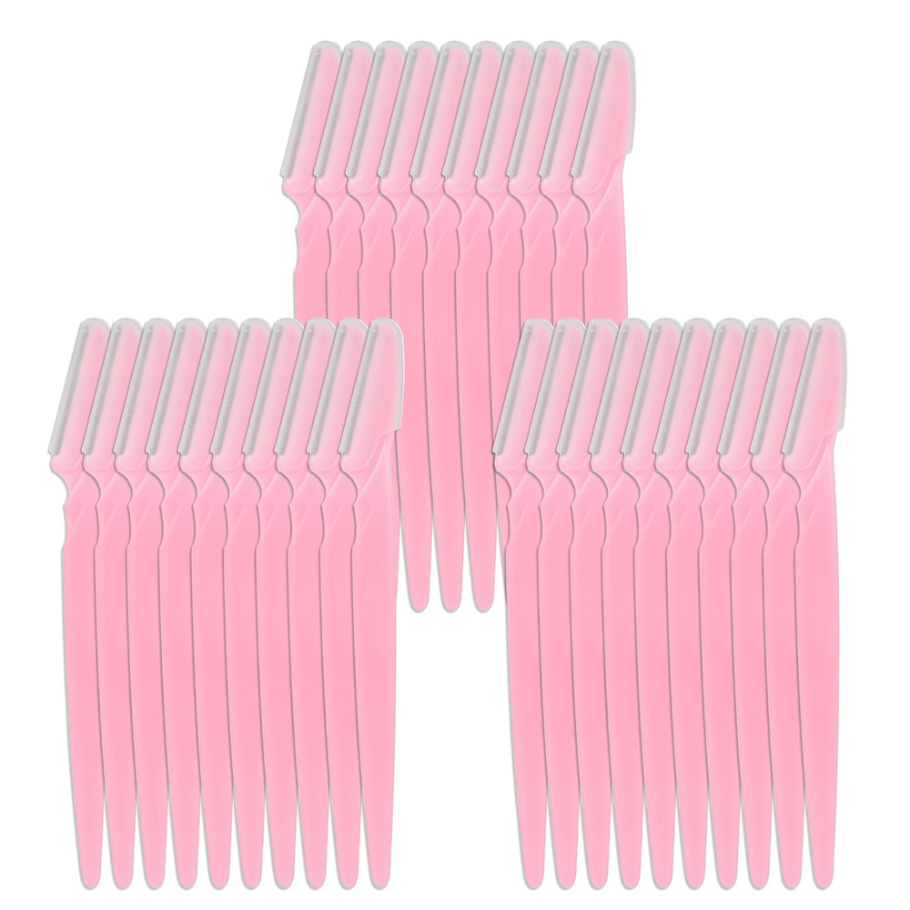 30 Pieces Eyebrow Razor Shaper Trimmer Shaver Facial Razor with Precision Cover