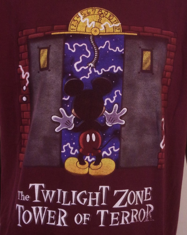 vintage 90s 00s Y2K Disney The Twilight Zone Tower of Terror T-Shirt 2 sided XL