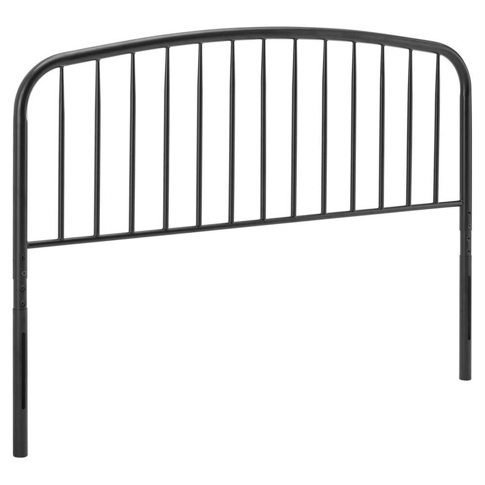 Nova Queen Metal Headboard in Sleek Black Finish