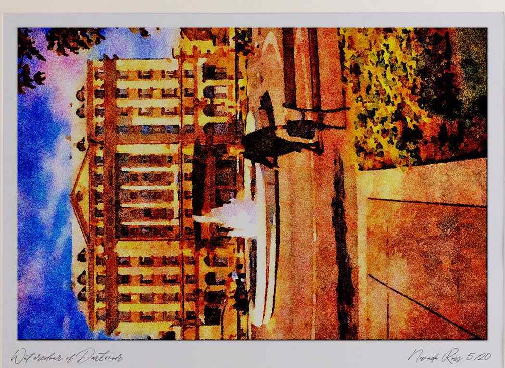 670045 Zagreb Hotel Esplanade A4 Watercolor Art Print Croatia